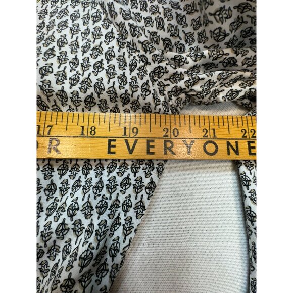 Old Navy Womens Long Sleeve V-Neck Maxi Dress Size M Black & White Floral Print - Picture 7 of 16